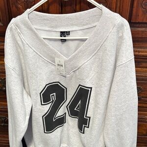 Windsor Light Gray V-Neck Top